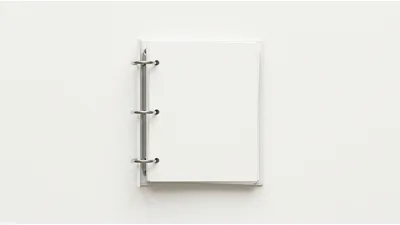 Blank White Ring Binder Notebook Mockup