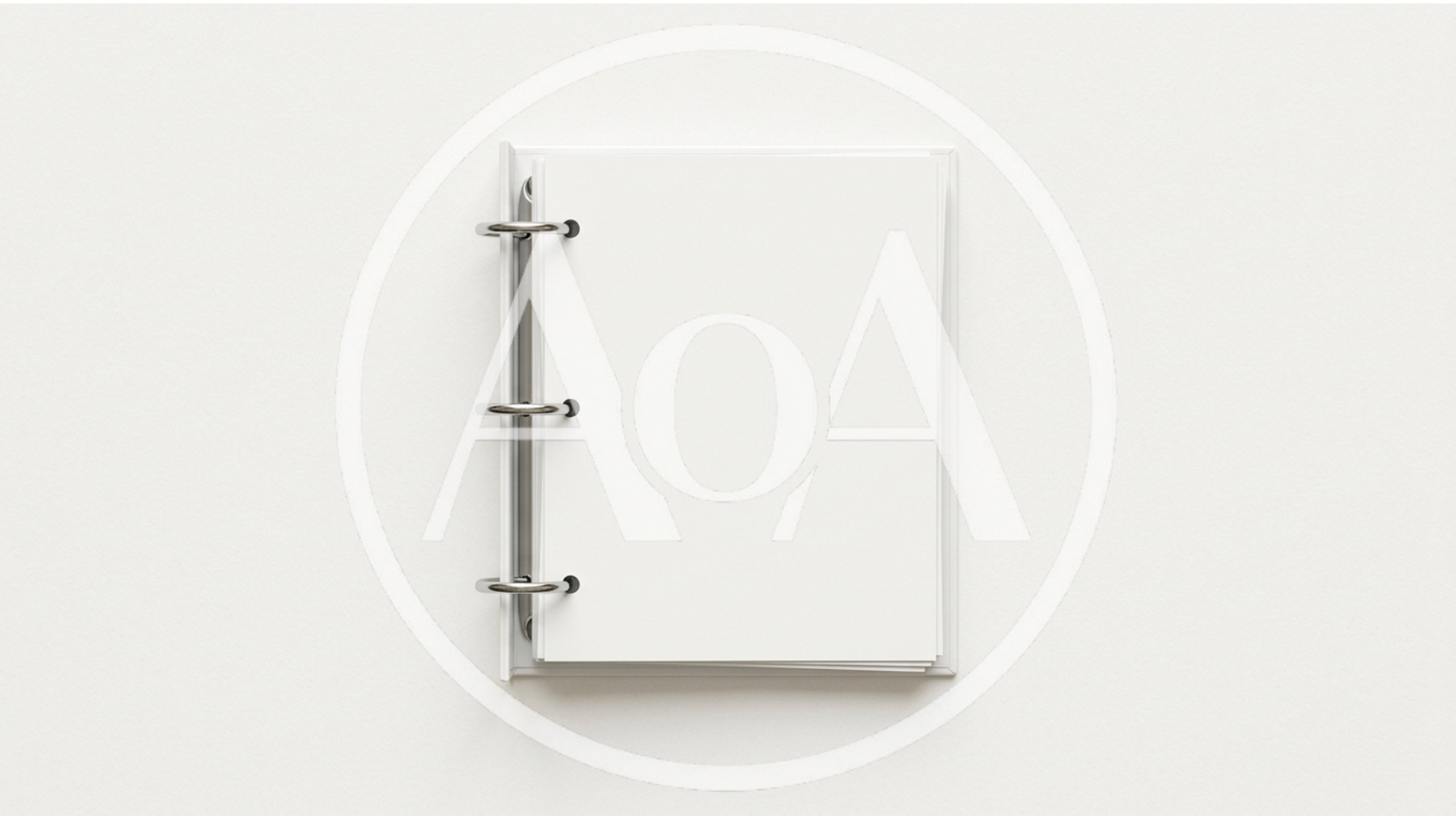 Blank White Ring Binder Notebook Mockup