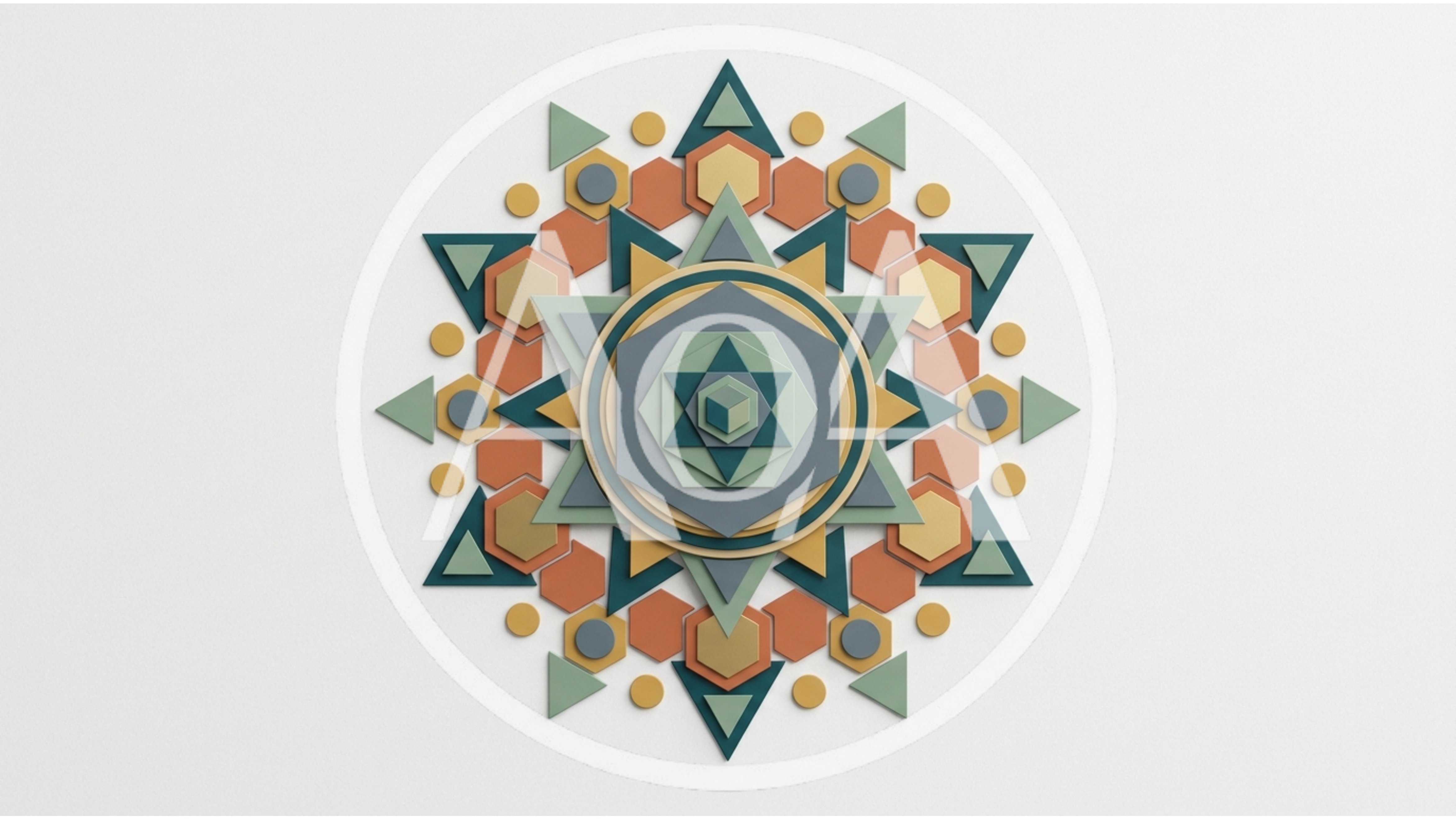 Geometric Mandala Pattern With Layered Shapes