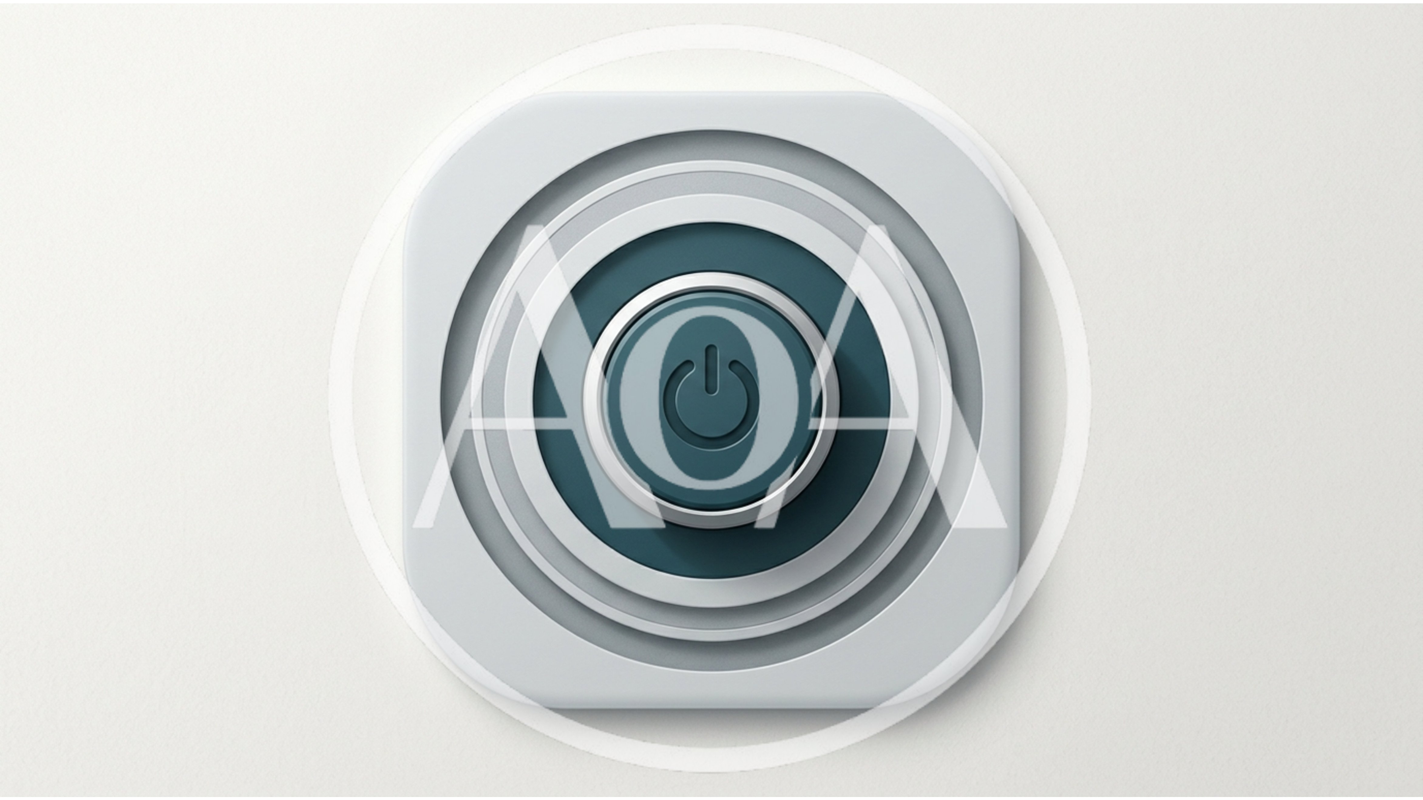 Minimalist 3D Power Button Icon Design