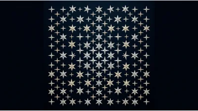 Geometric Pattern Of Sparkling Silver Stars