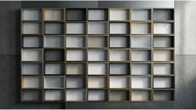 Modern Architectural Material Sample Display Wall