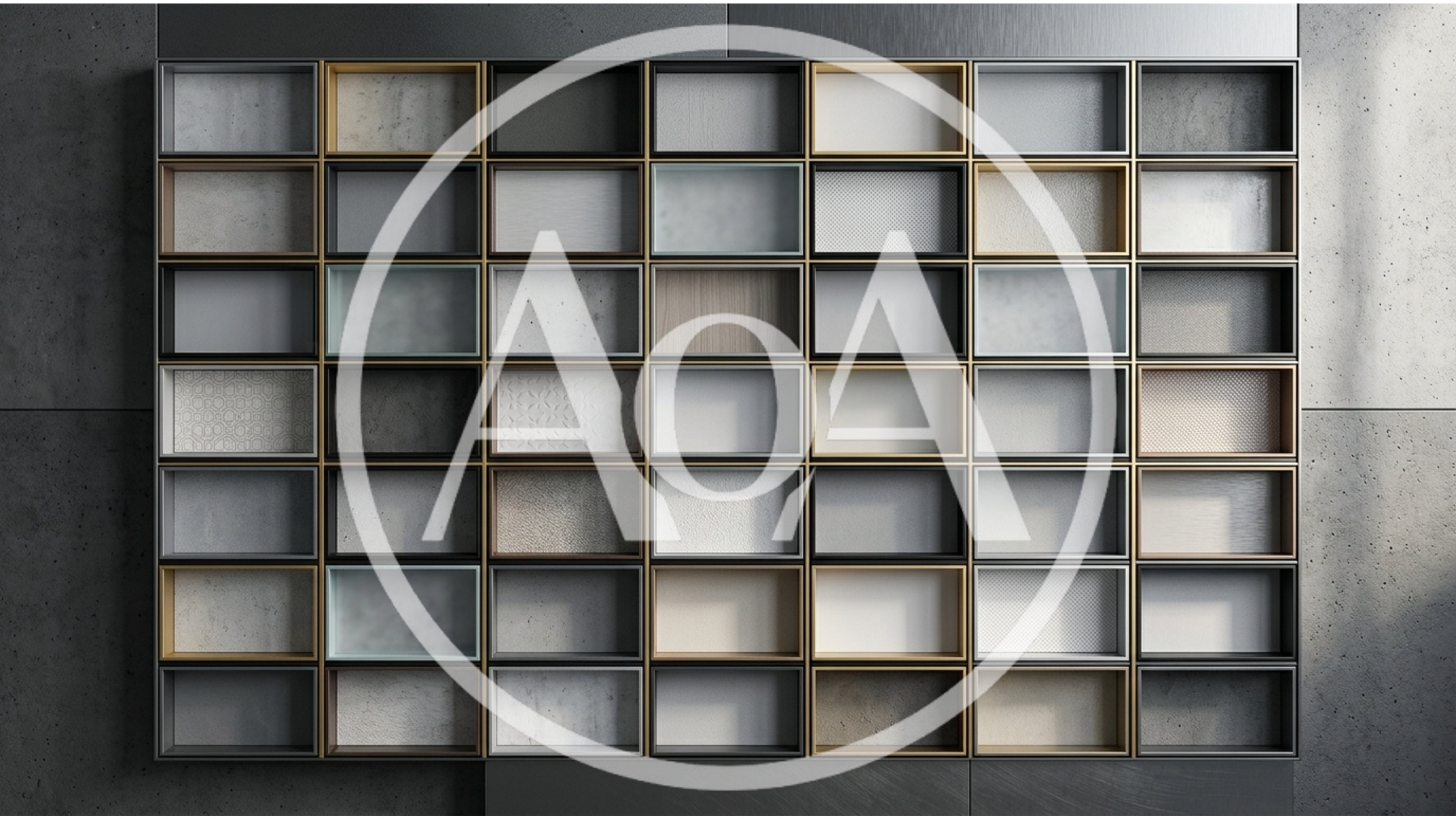 Modern Architectural Material Sample Display Wall