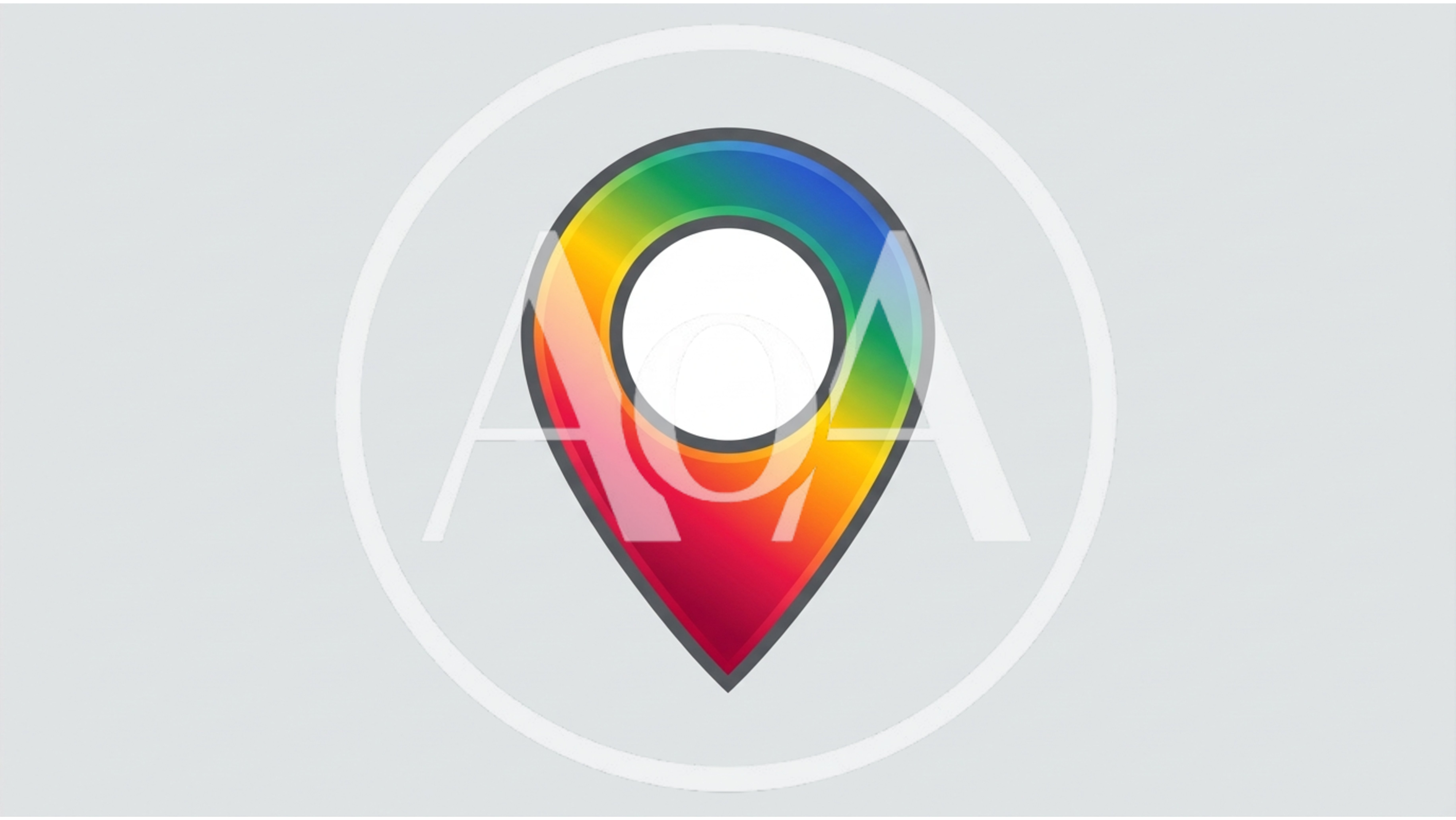 Rainbow Gradient Map Pin Icon