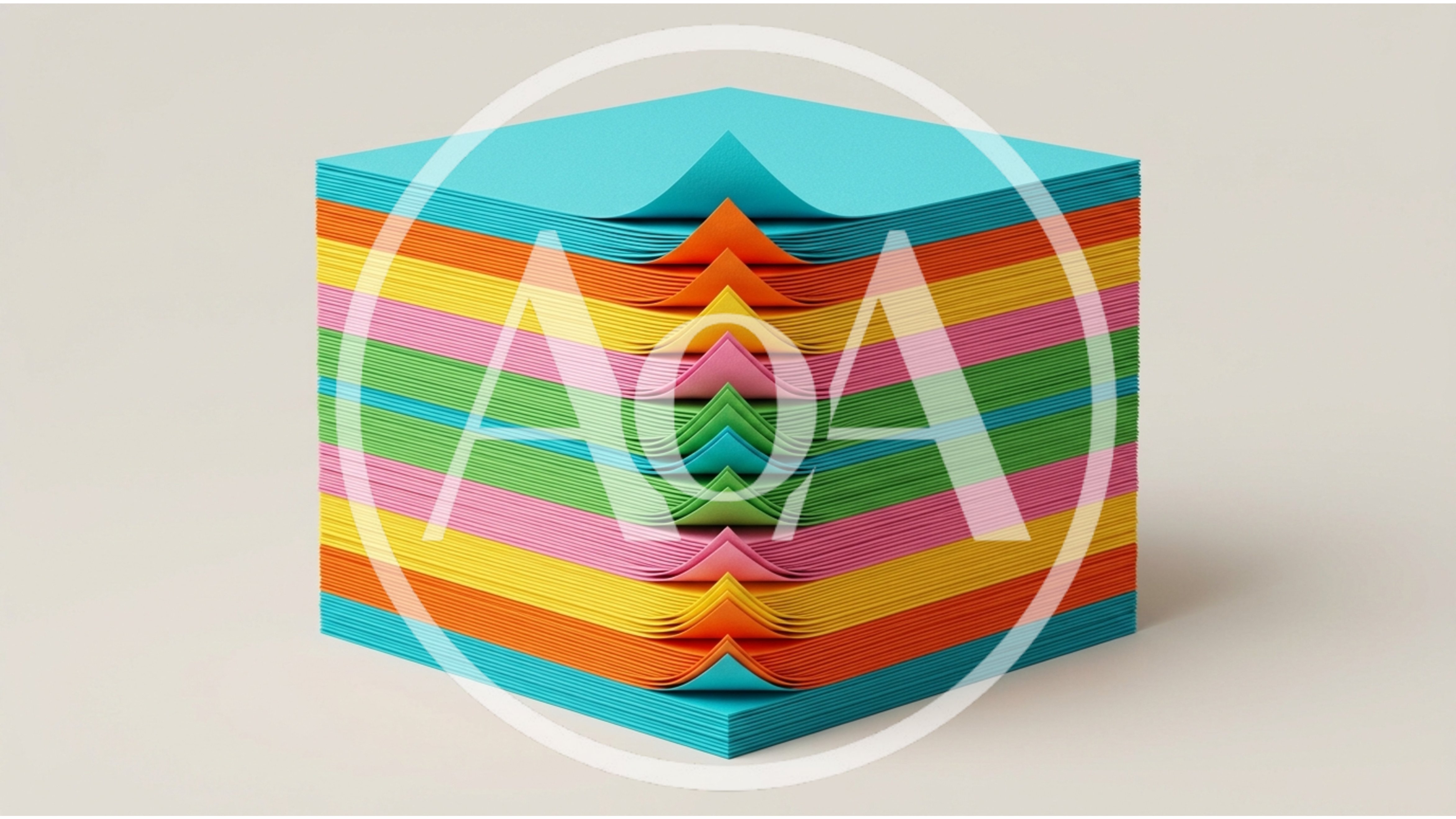 Stack Of Colorful Square Sticky Notes