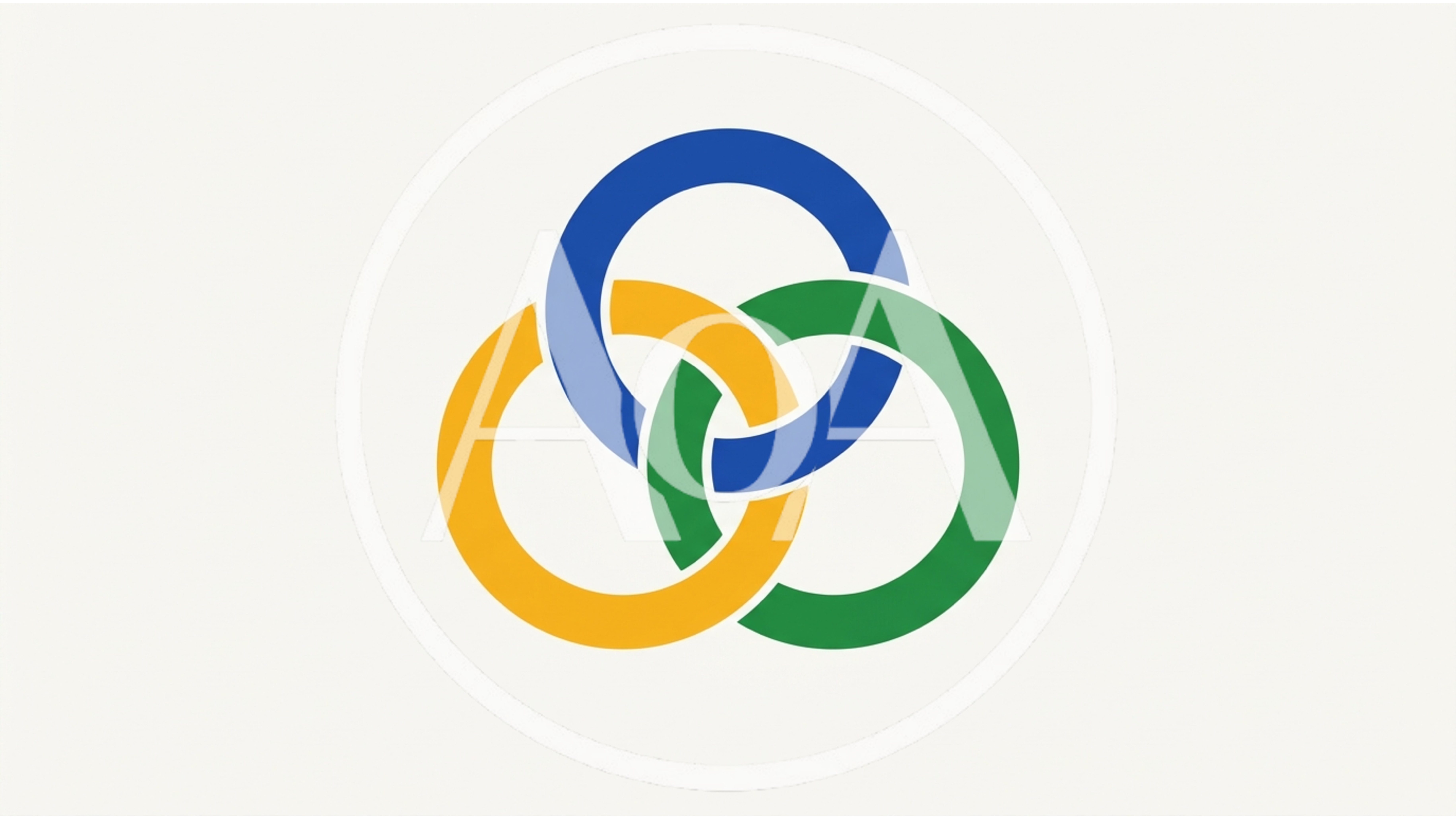 Interlocking Blue Yellow And Green Rings Graphic