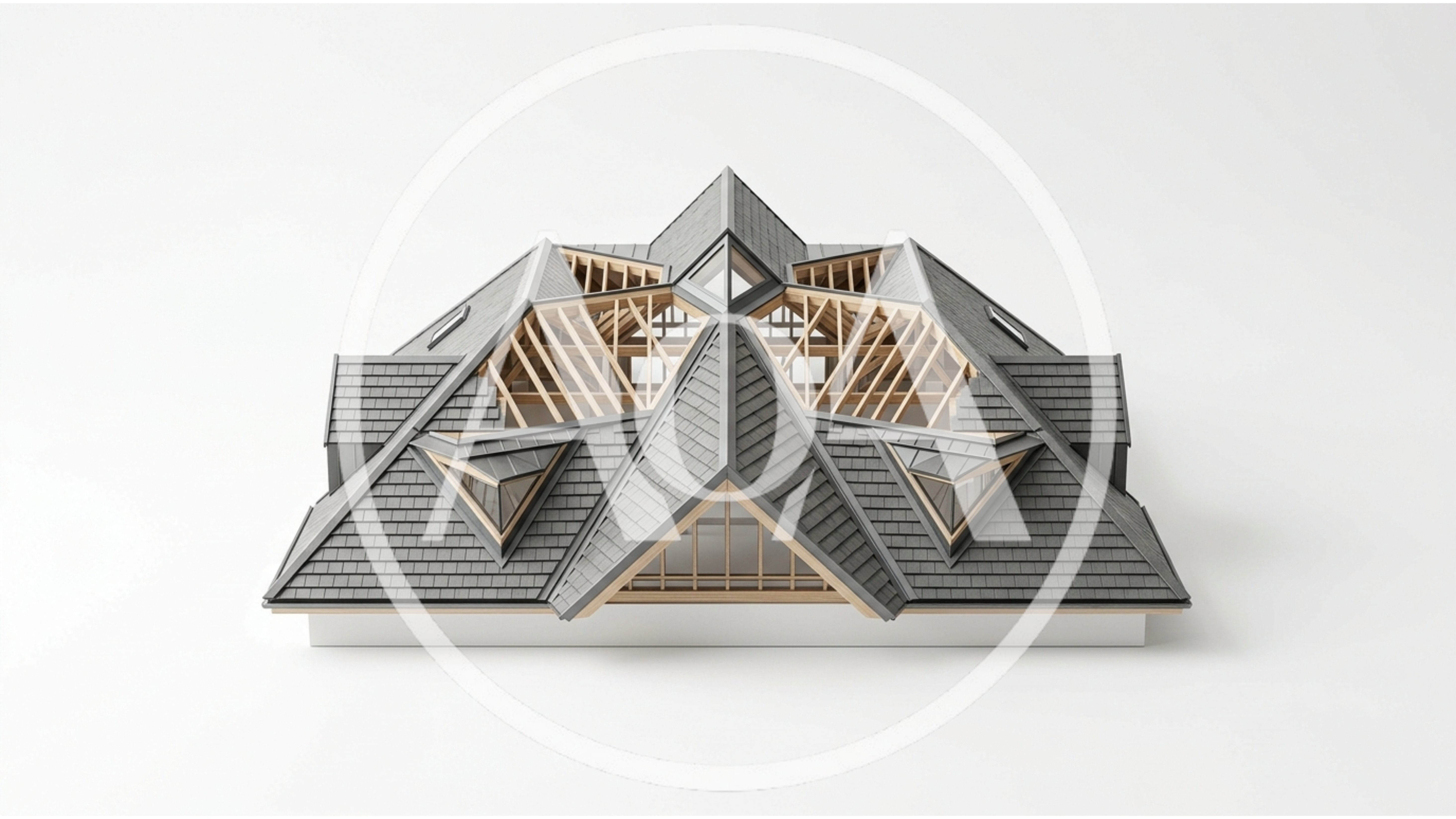 Architectural Model Of A Complex Roof Structure