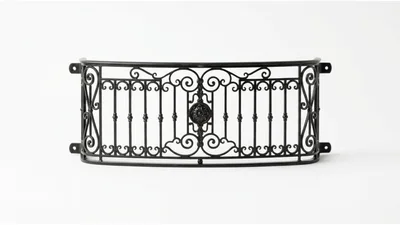 Decorative Black Wrought Iron Balcony Railing