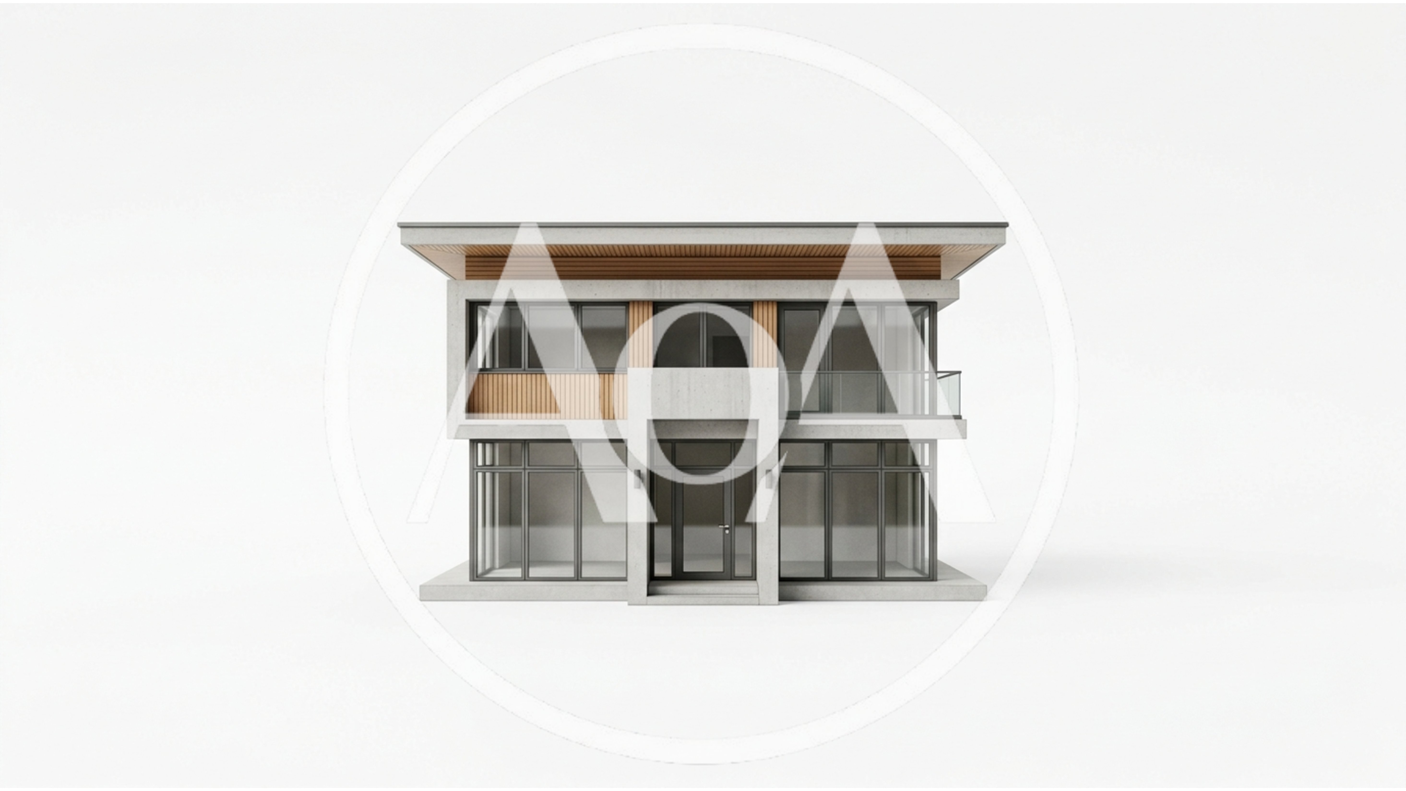 Modern Two Story Concrete House Exterior