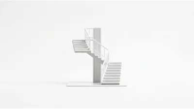 Minimalist Architectural Model Of A Staircase