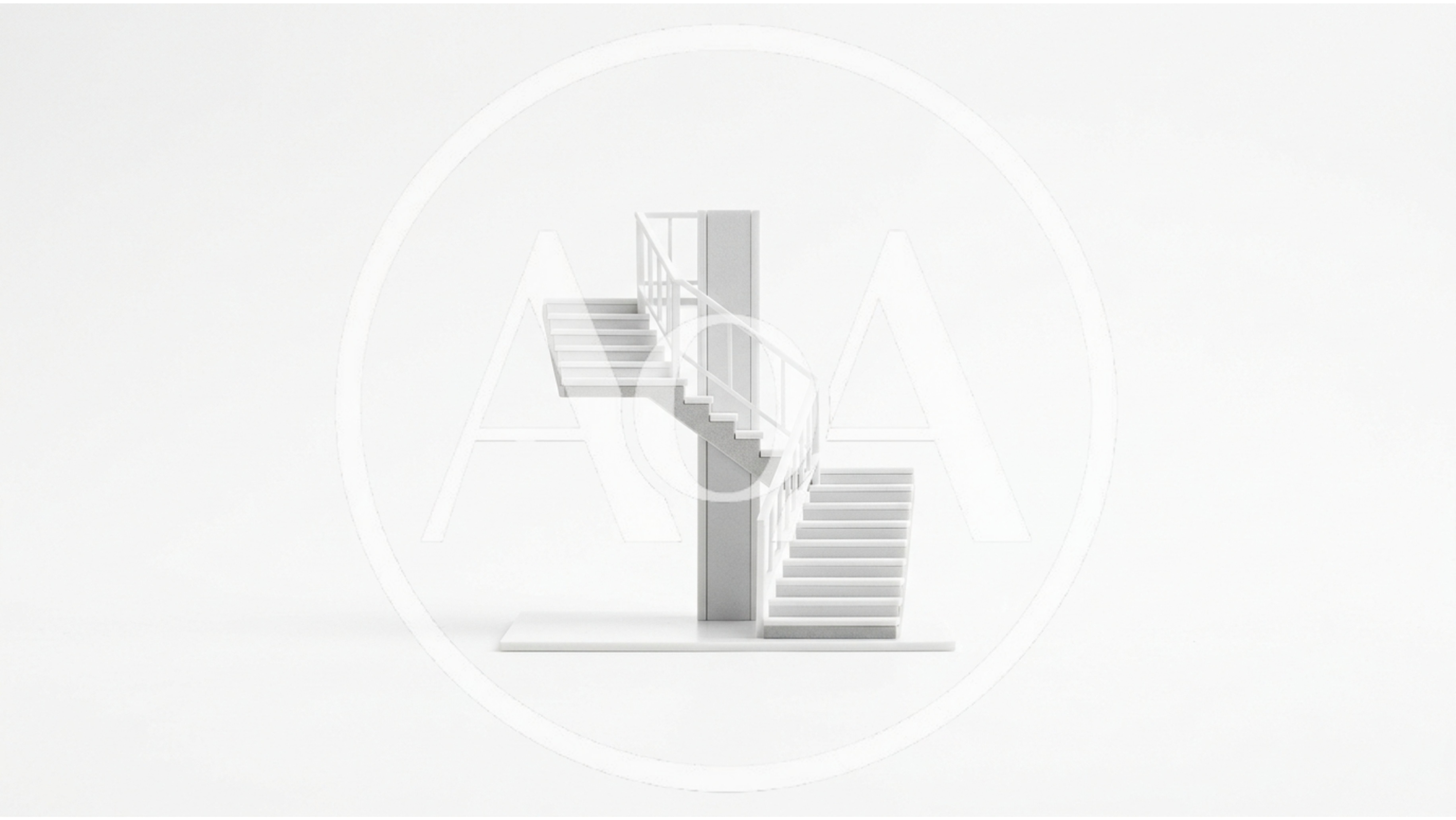 Minimalist Architectural Model Of A Staircase
