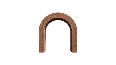 Brick Archway Isolated On White Background