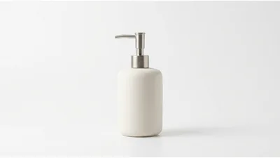 Minimalist White Ceramic Soap Dispenser