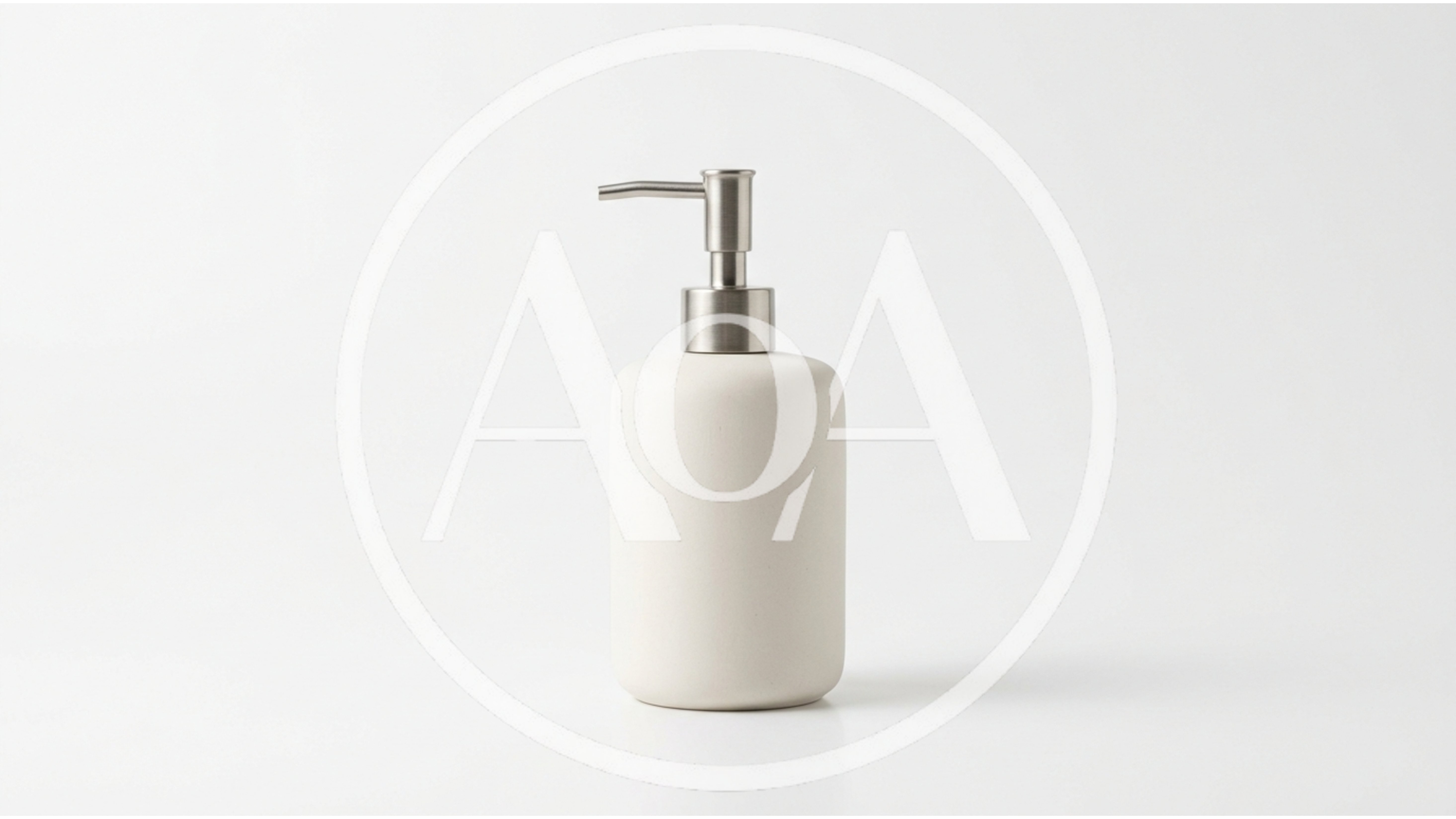 Minimalist White Ceramic Soap Dispenser