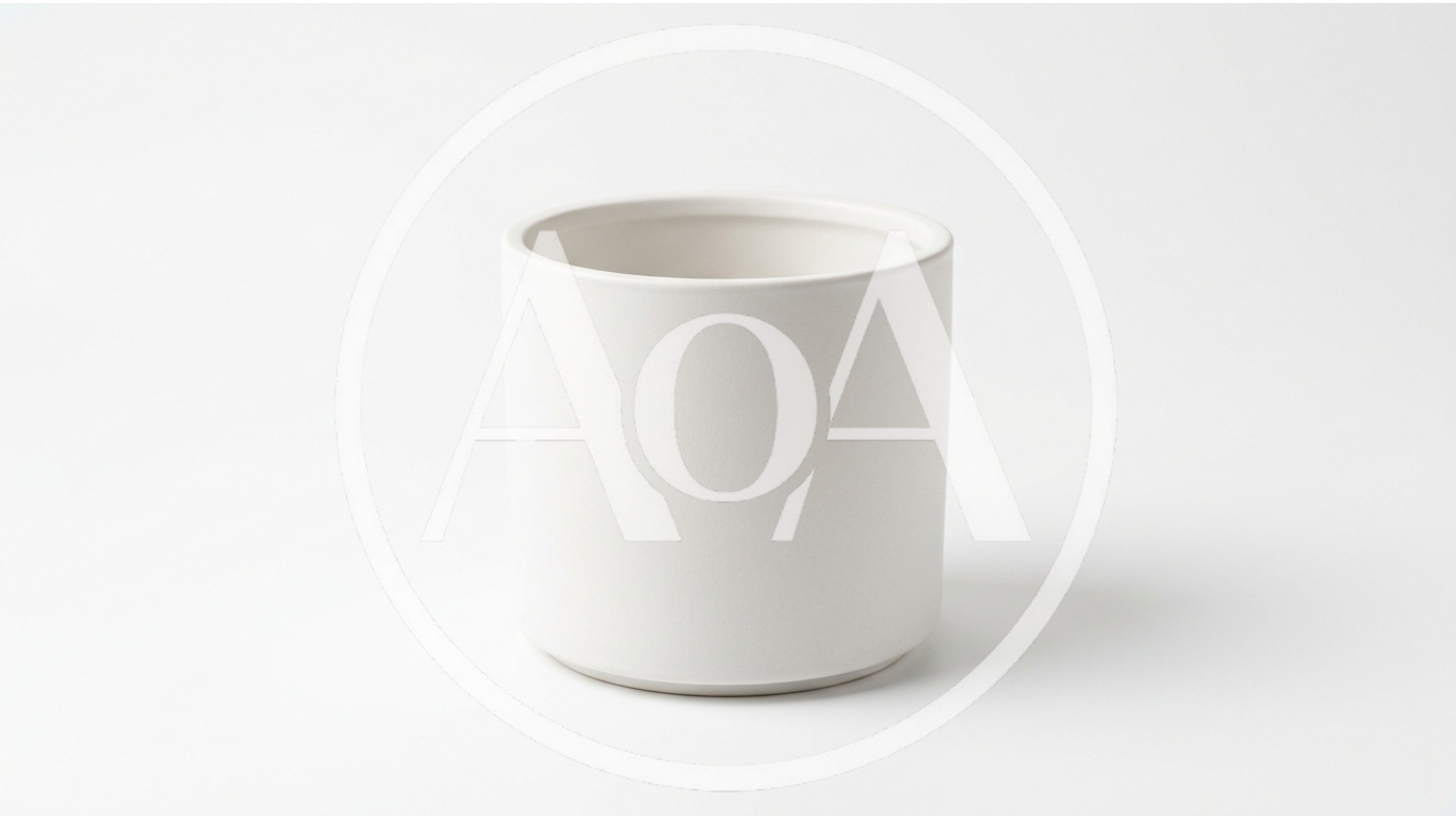 Minimalist White Ceramic Cylinder Planter Pot