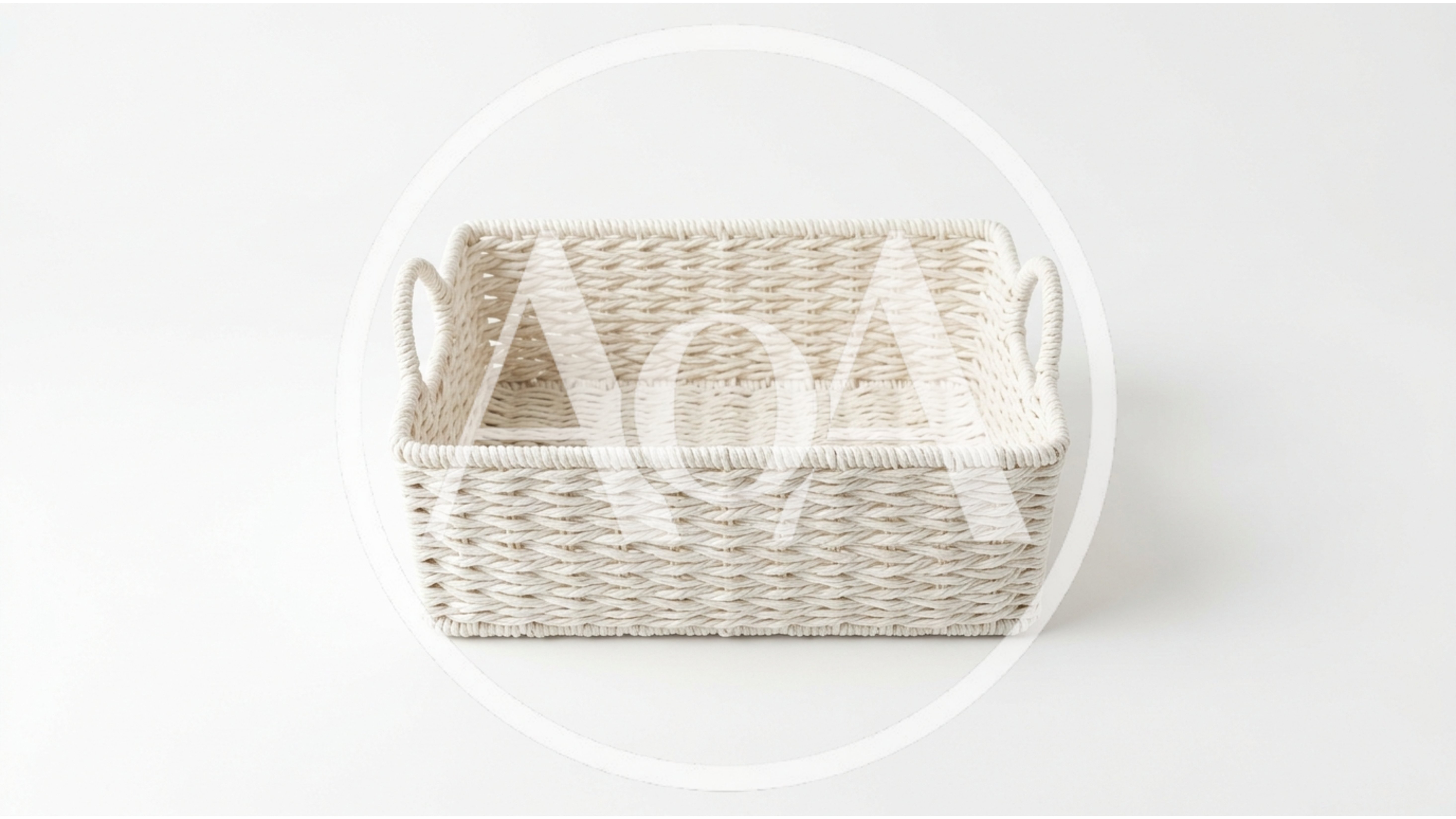 Empty Woven Rope Storage Basket