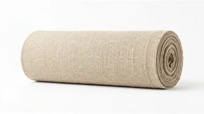 Roll Of Natural Beige Linen Fabric
