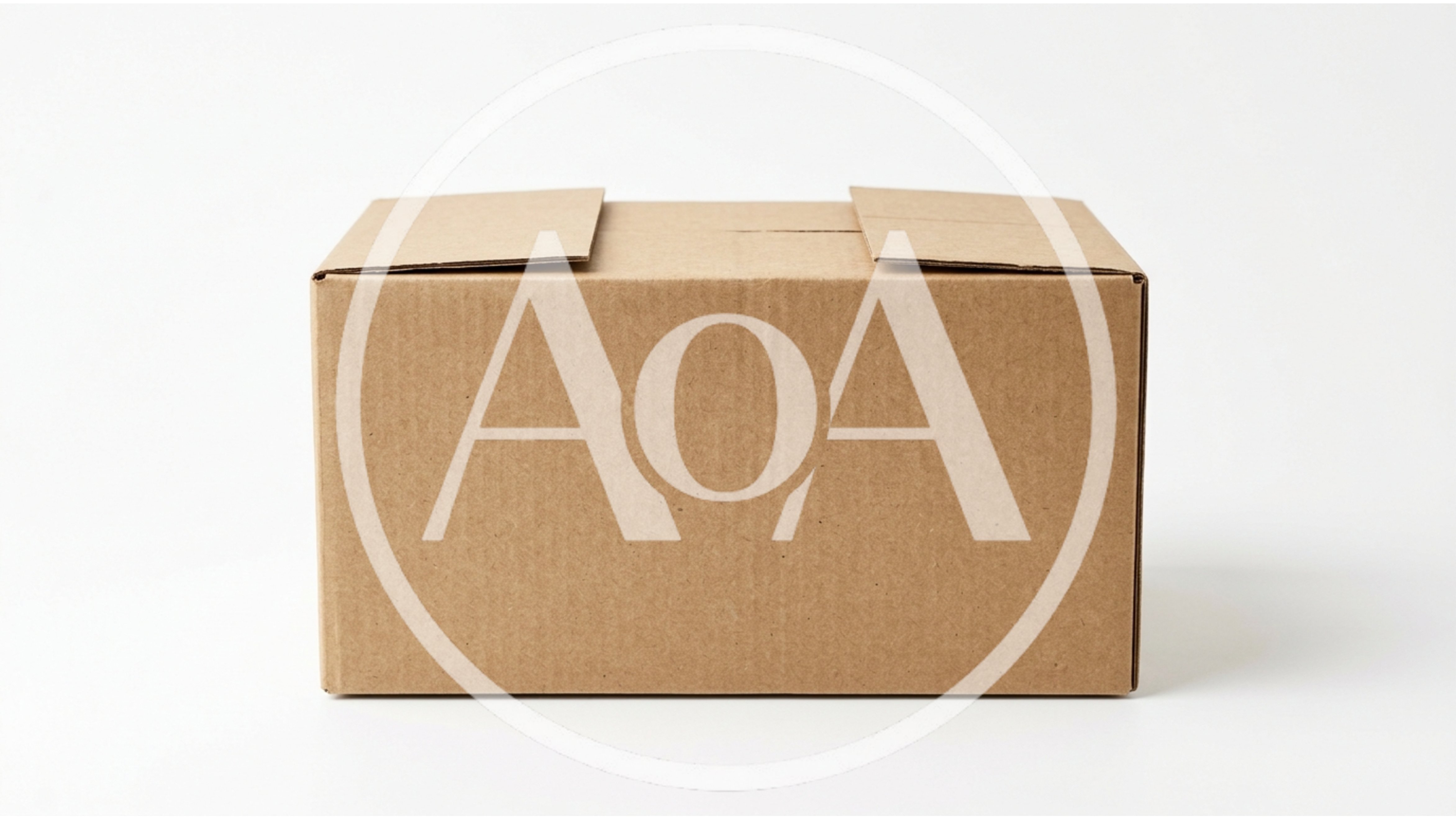 Closed Cardboard Shipping Box On White Background
