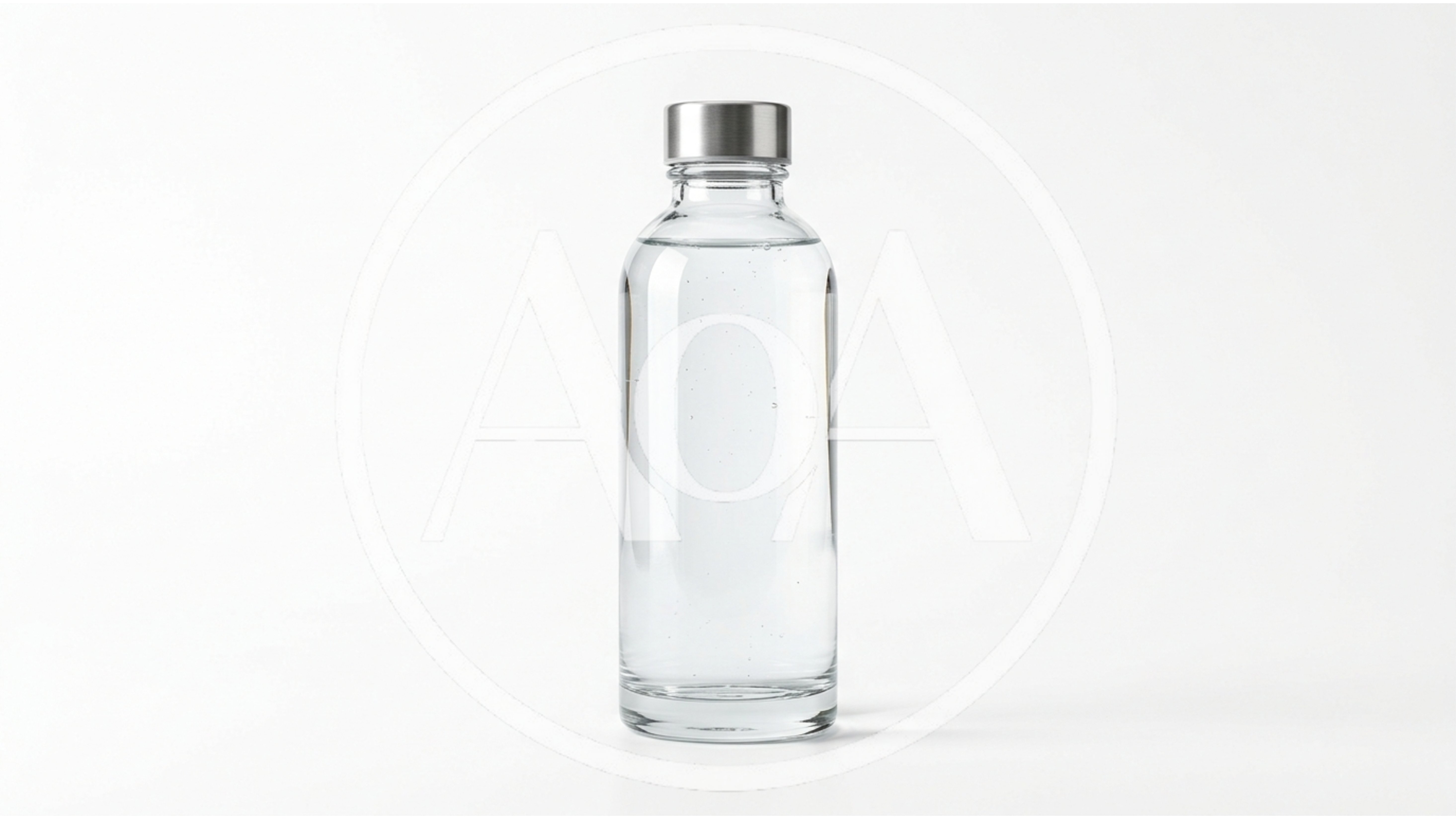 Clear Glass Water Bottle With Metal Cap