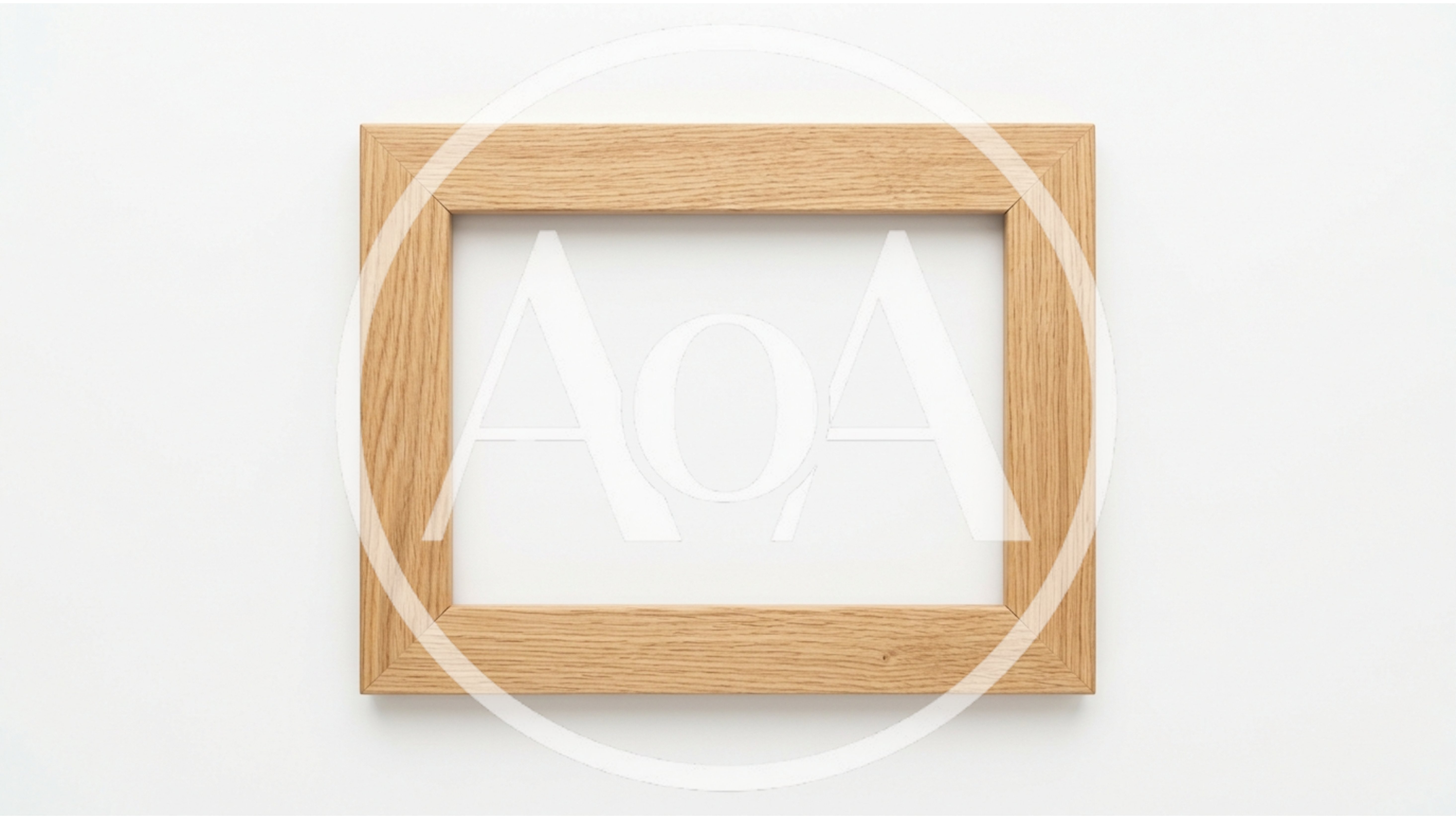 Empty Wooden Picture Frame On White Background