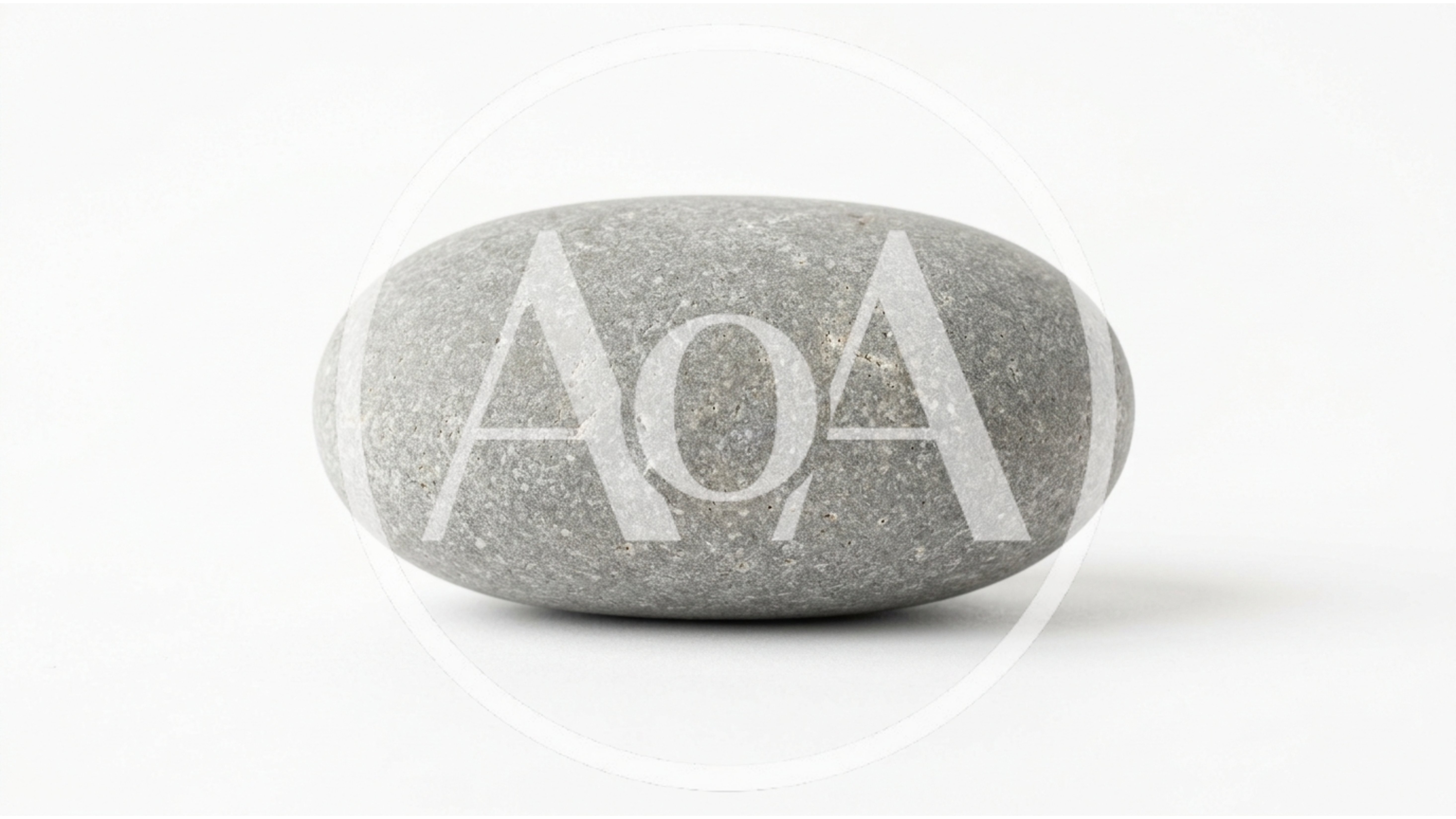 Smooth Grey River Pebble Isolated On White Background