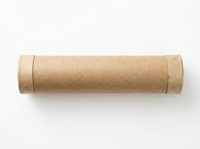 Cardboard Mailing Tube Isolated On White Background
