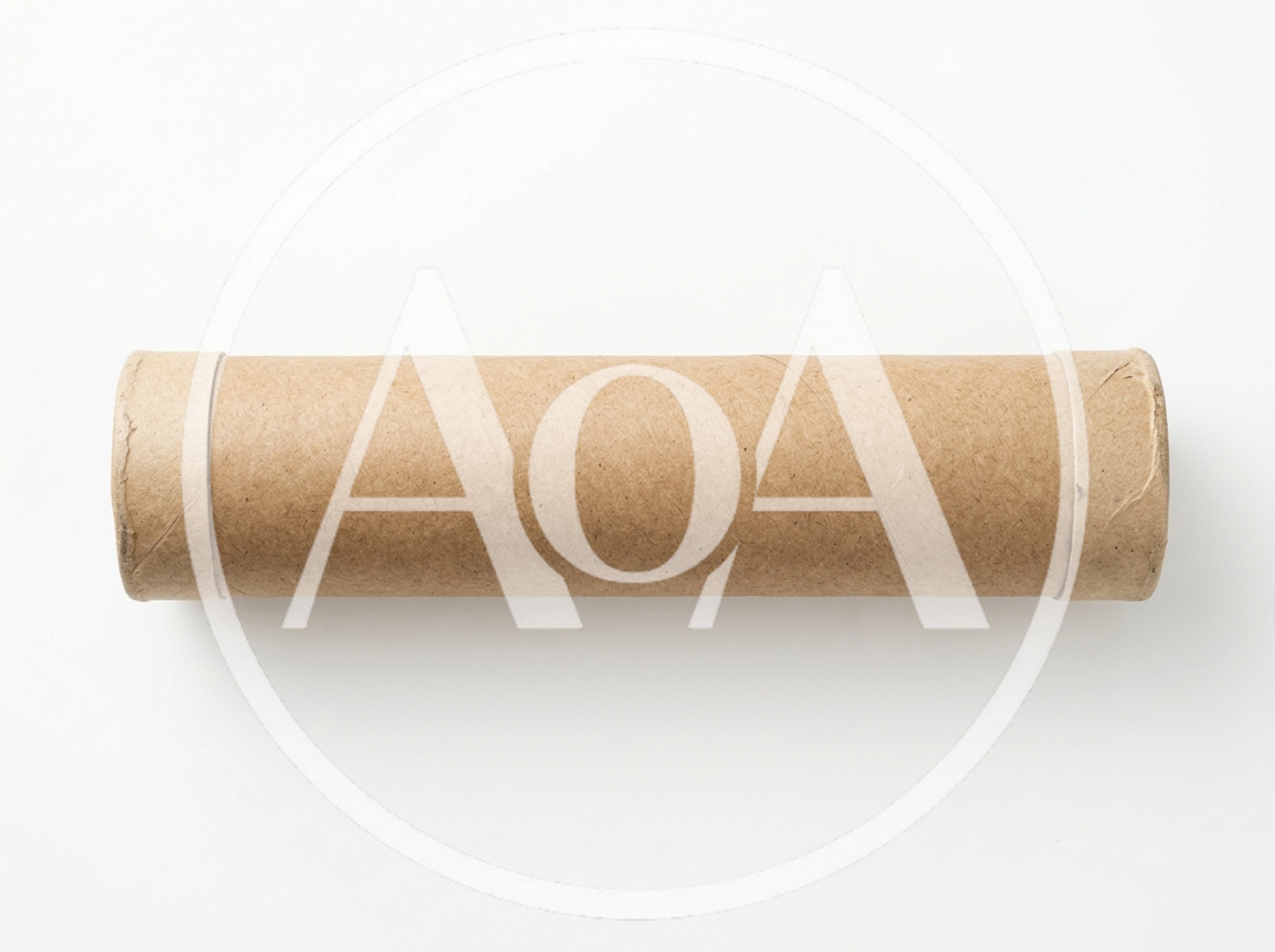 Cardboard Mailing Tube Isolated On White Background