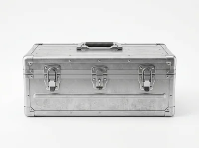 Silver Aluminum Metal Tool Case