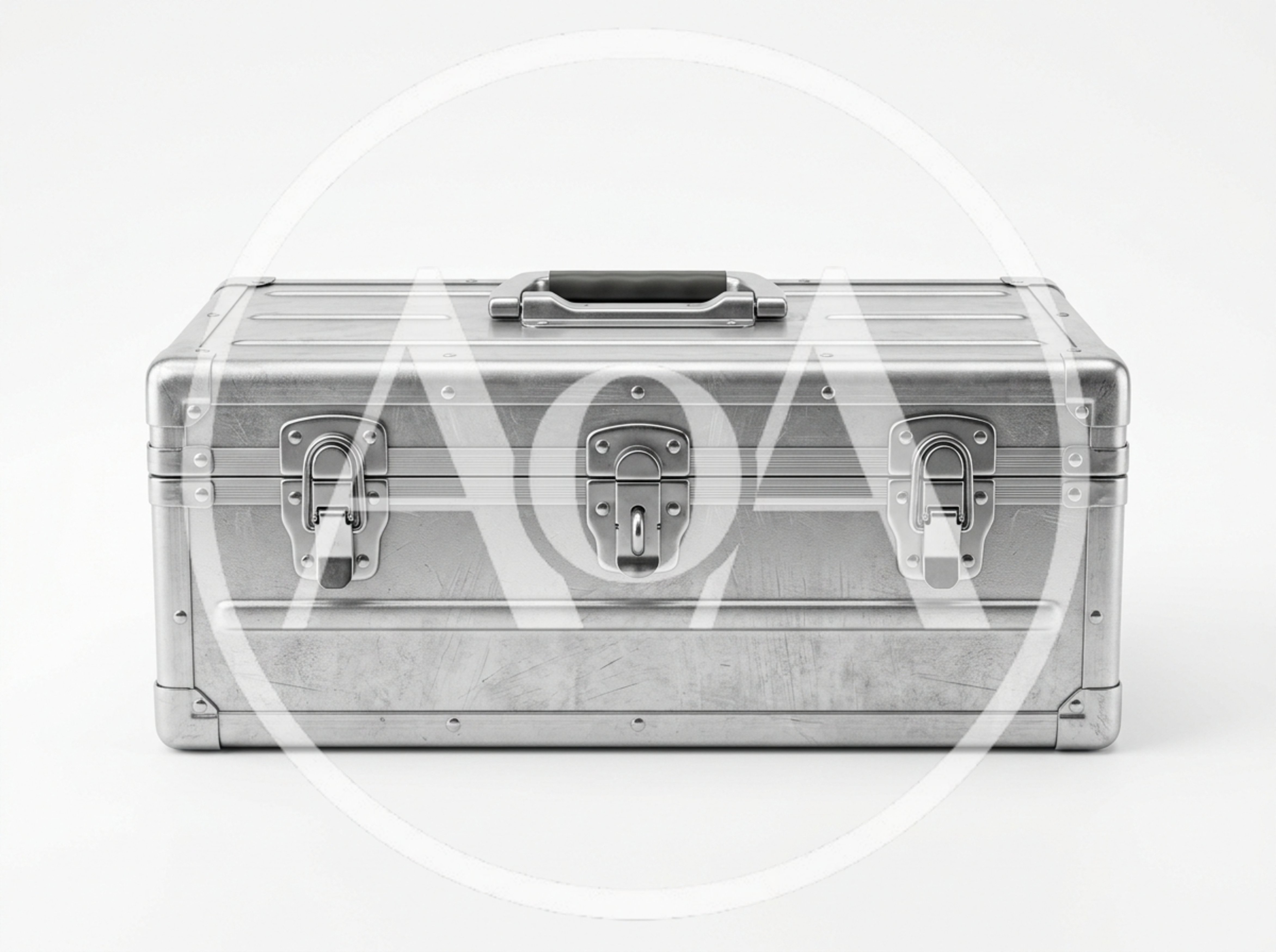 Silver Aluminum Metal Tool Case