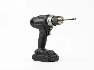 Cordless Power Drill With Drill Bit Isolated