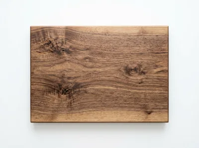 Top Down View Of A Walnut Wood Cutting Board