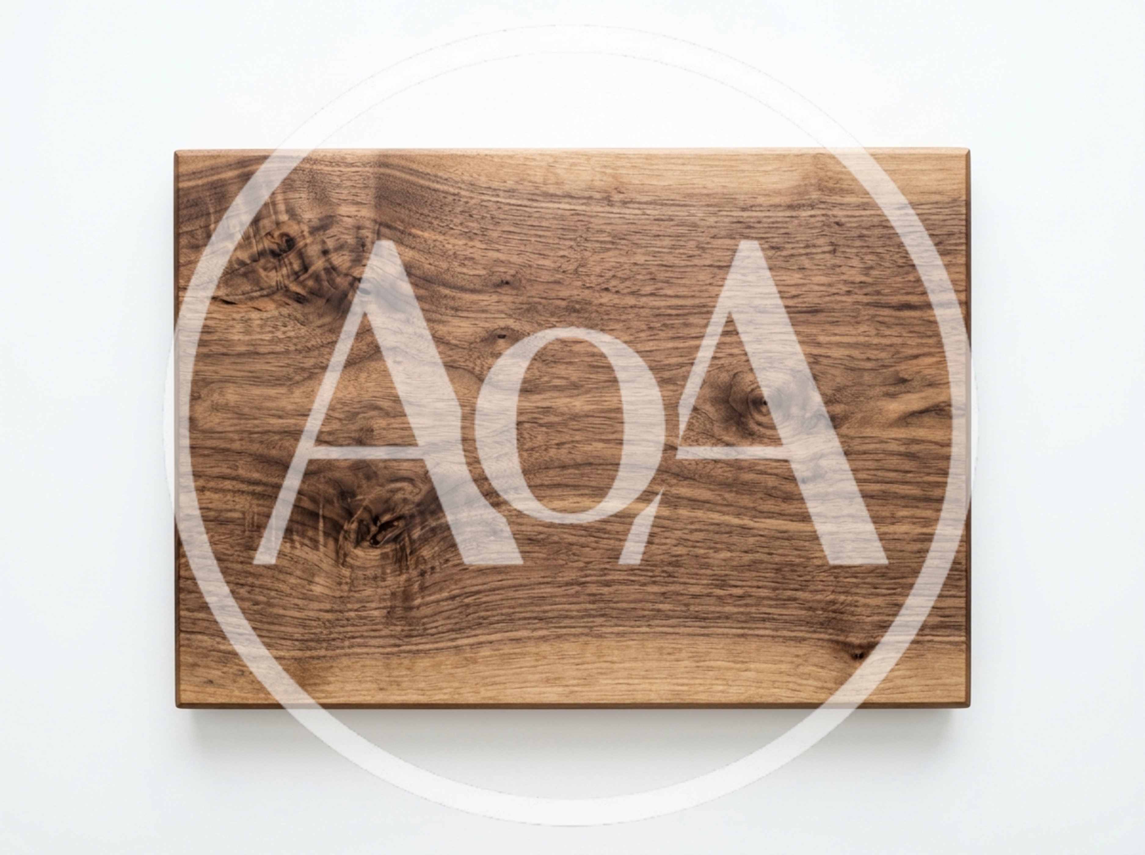 Top Down View Of A Walnut Wood Cutting Board