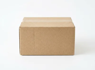 Closed Brown Cardboard Shipping Box
