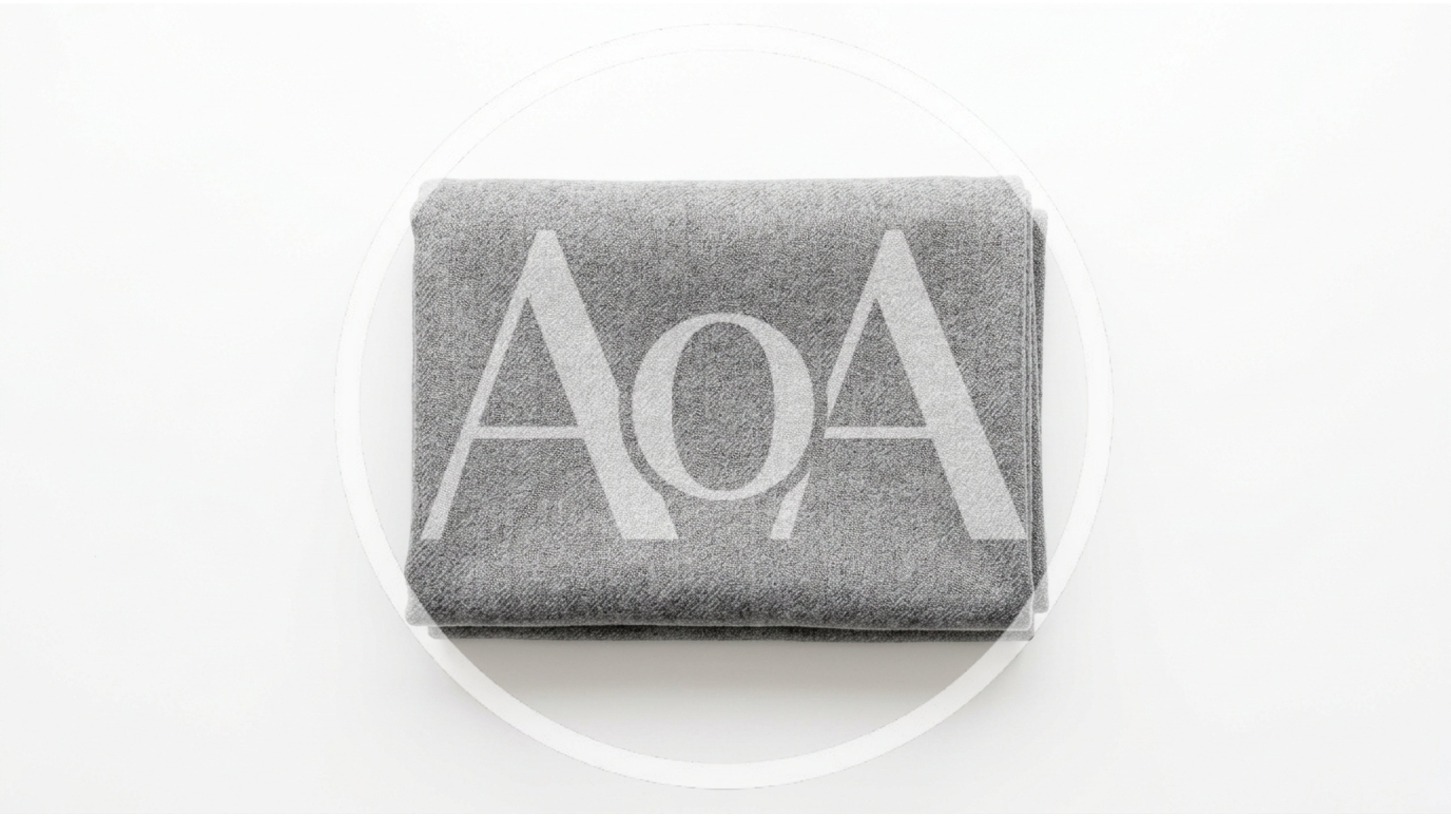 Folded Grey Wool Blanket On White Background