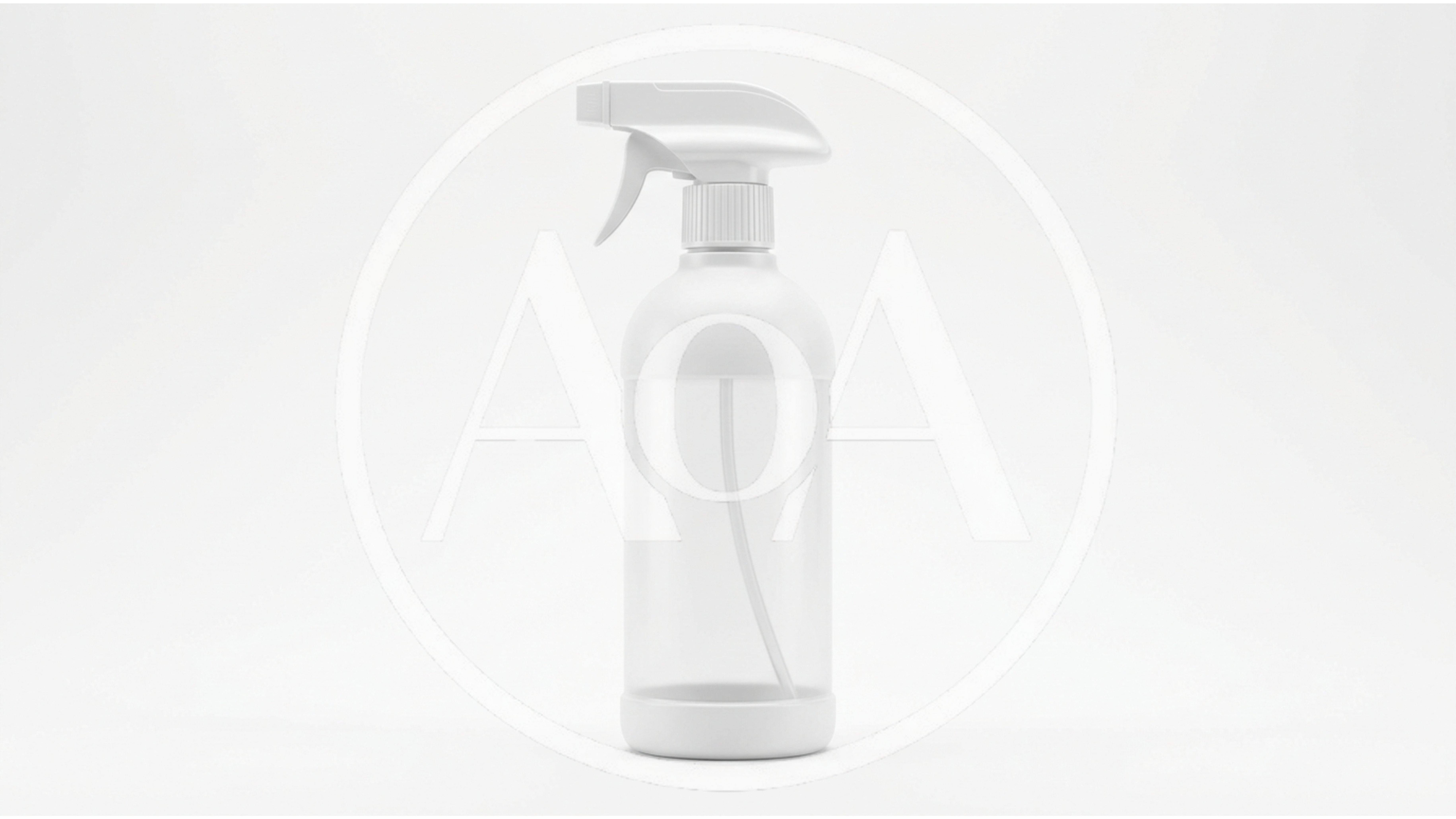 White Plastic Spray Bottle Mockup