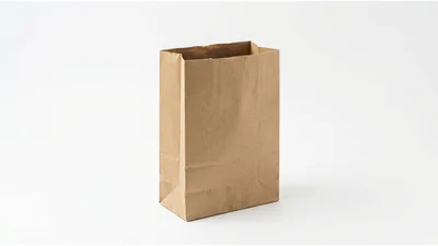 Empty Brown Paper Grocery Bag
