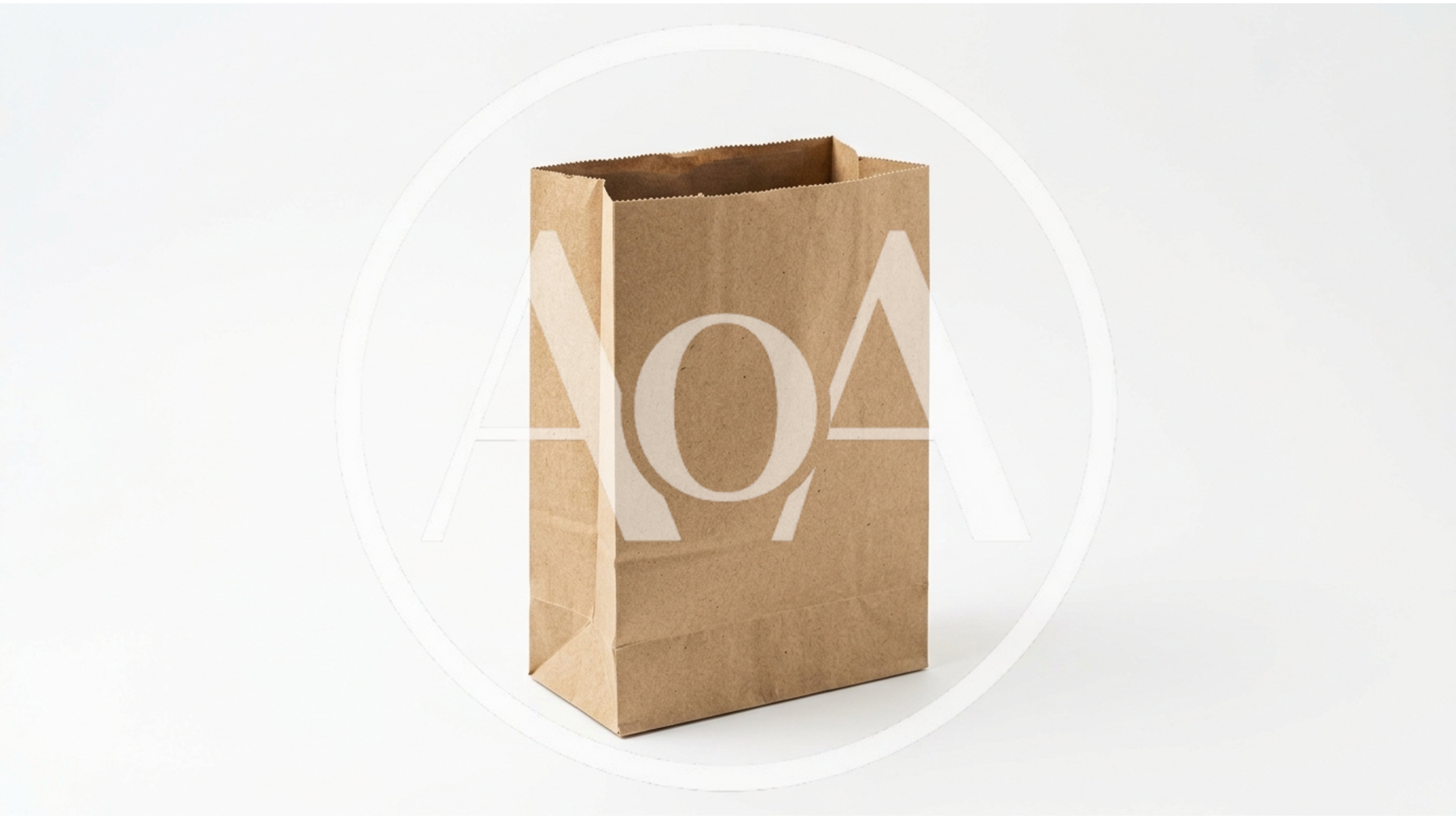 Empty Brown Paper Grocery Bag