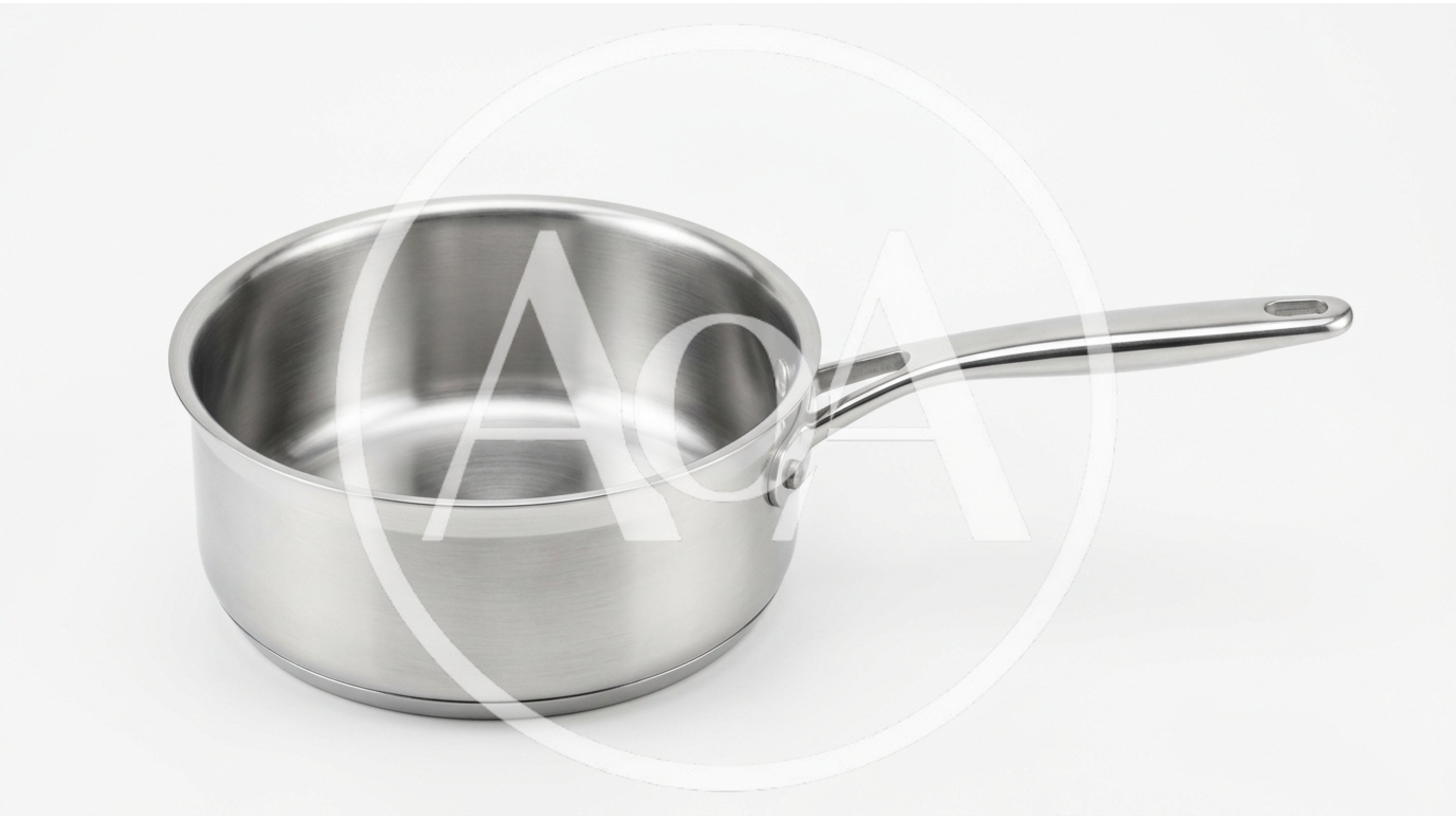 Stainless Steel Saucepan Isolated On White Background