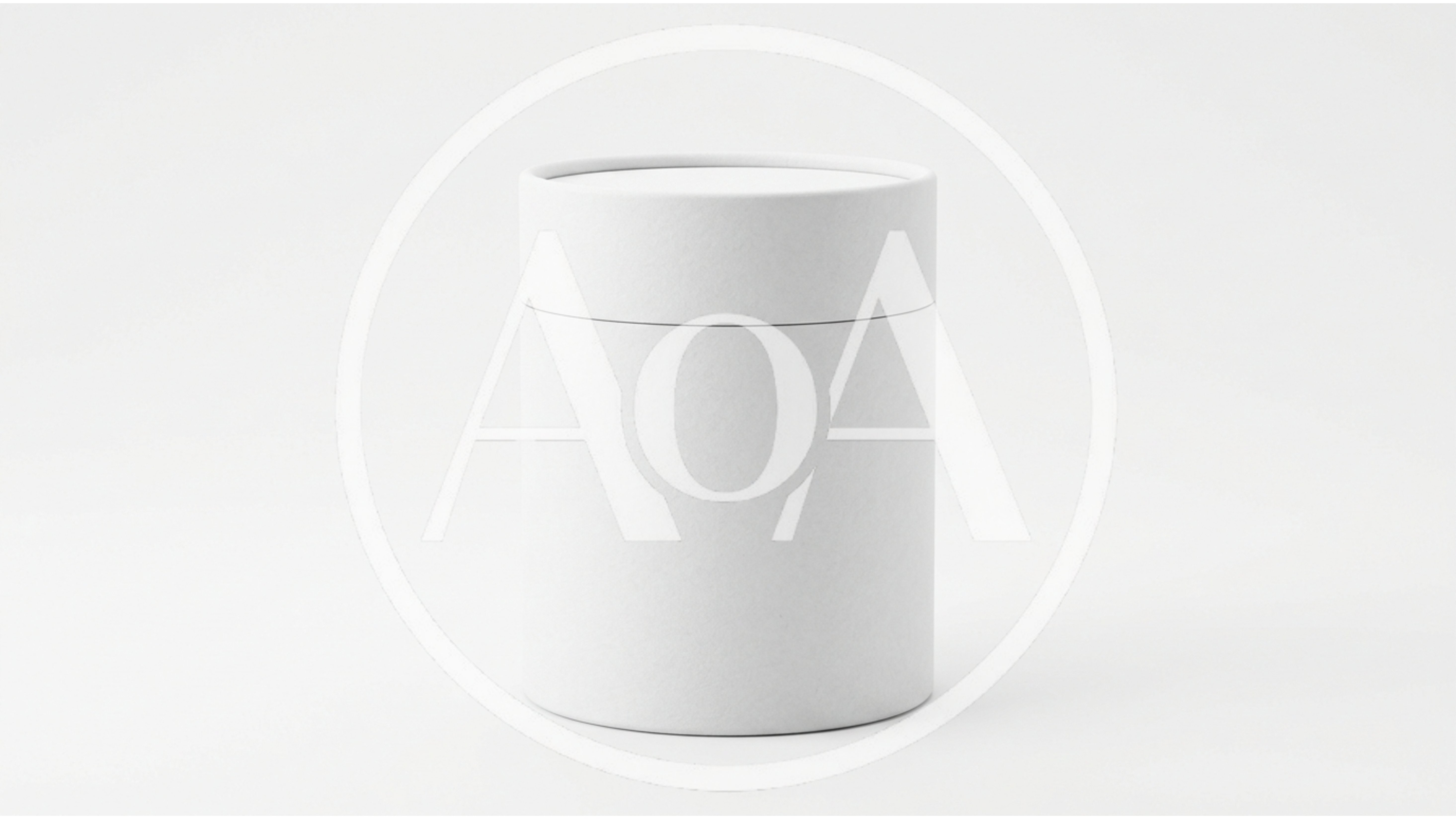 Blank White Cylindrical Cardboard Packaging Tube