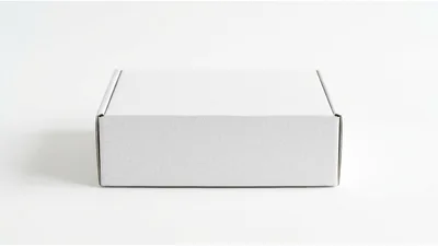 Blank White Cardboard Shipping Box