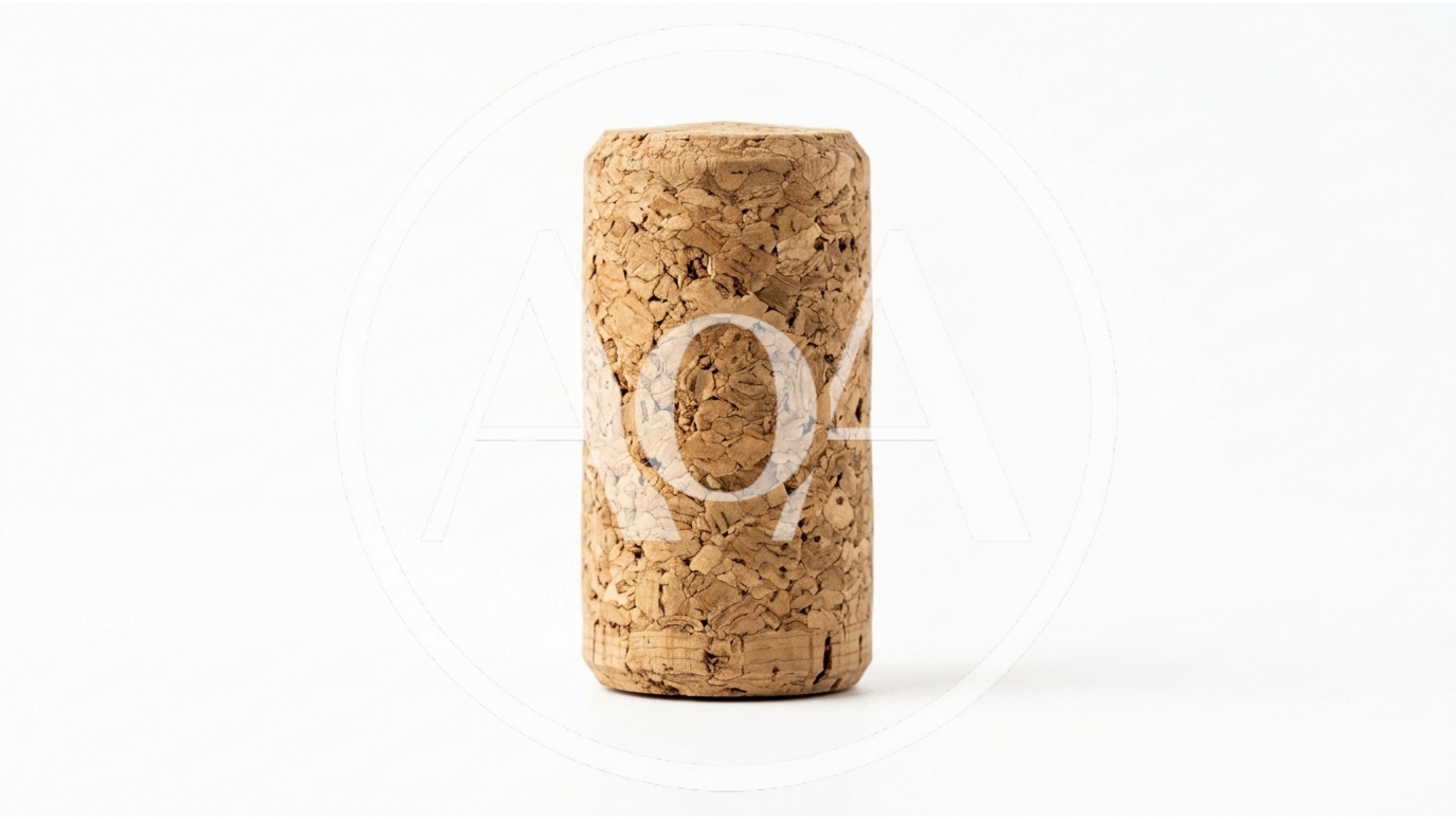 Single Natural Wine Cork Standing Upright