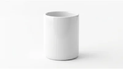 White Ceramic Mug Isolated On White Background