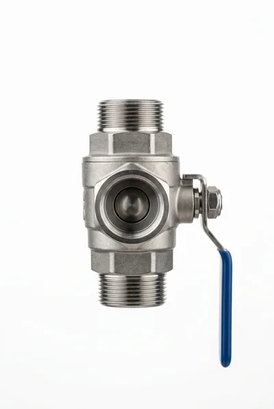 Stainless Steel Ball Valve With Blue Handle