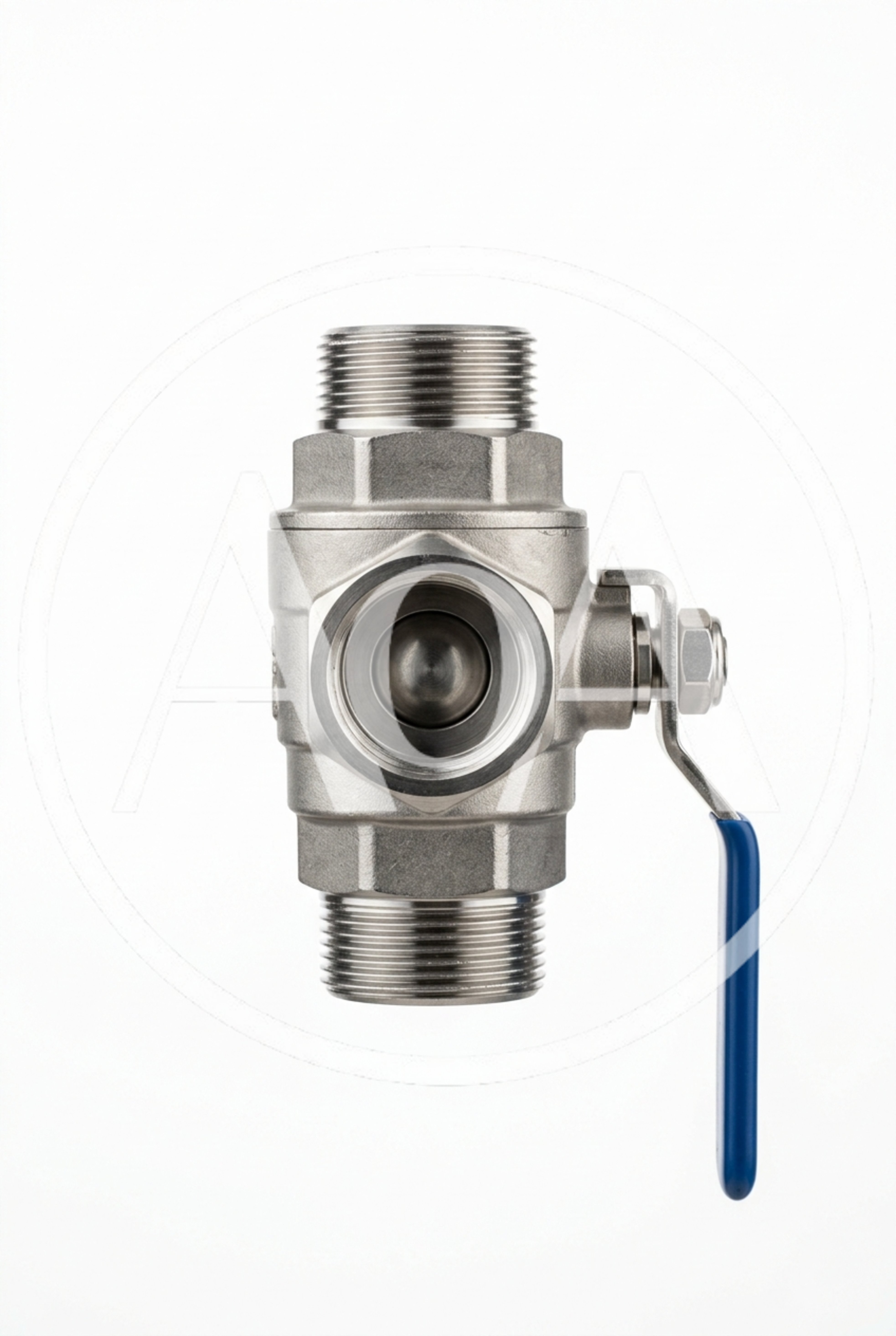 Stainless Steel Ball Valve With Blue Handle