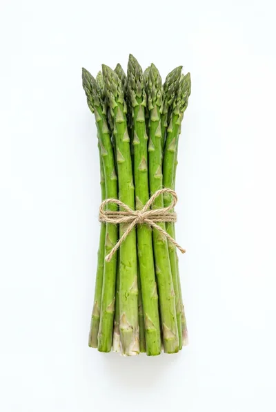 Fresh Green Asparagus Spears Tied With Twine