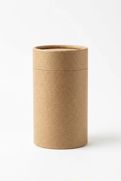 Brown Cardboard Cylindrical Tube Packaging Container