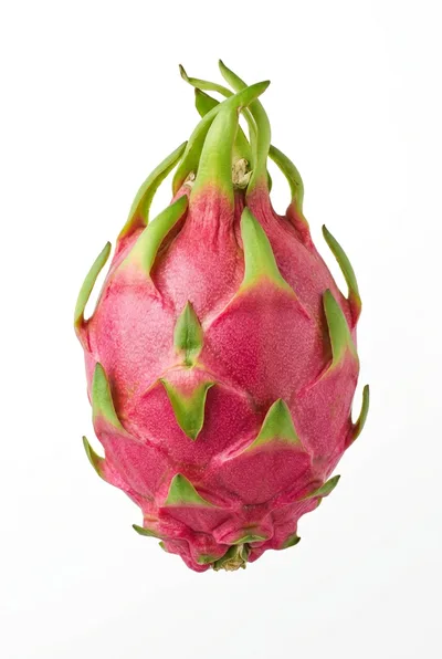 Fresh Whole Dragon Fruit Isolated On White Background