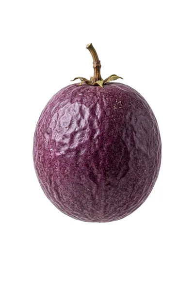 Single Ripe Purple Passion Fruit Isolated