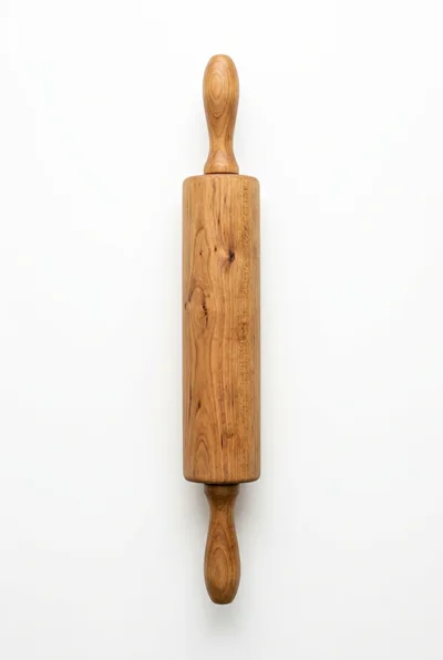 Wooden Rolling Pin Isolated on White Background