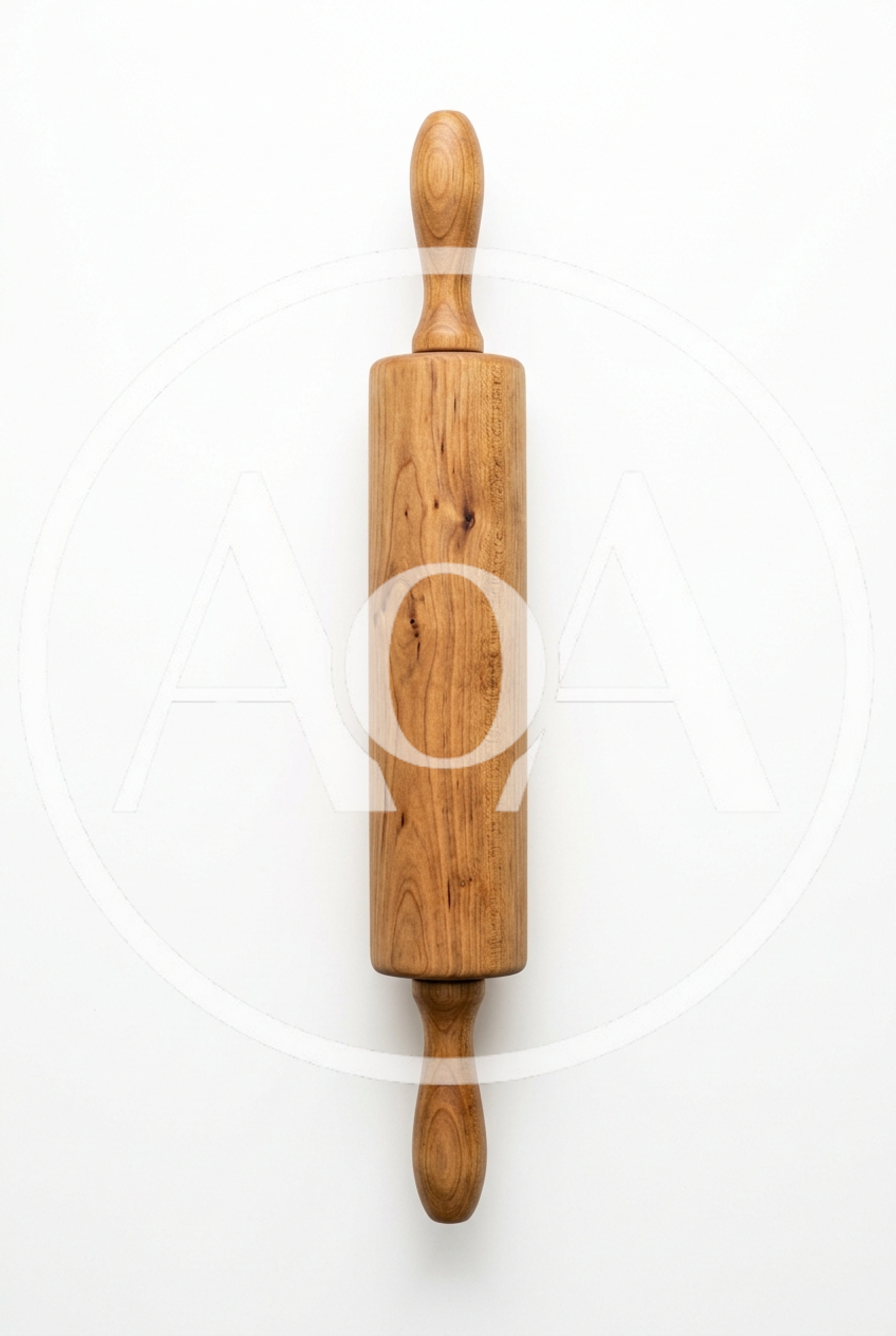 Wooden Rolling Pin Isolated on White Background